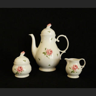 Garnitur do kawy herbaty Seltmann Weiden dzbanek, cukiernica i mlecznik w piękne różyczki Garnitur do kawy herbaty Seltmann Weiden dzbanek, cukiernica i mlecznik w piękne różyczki