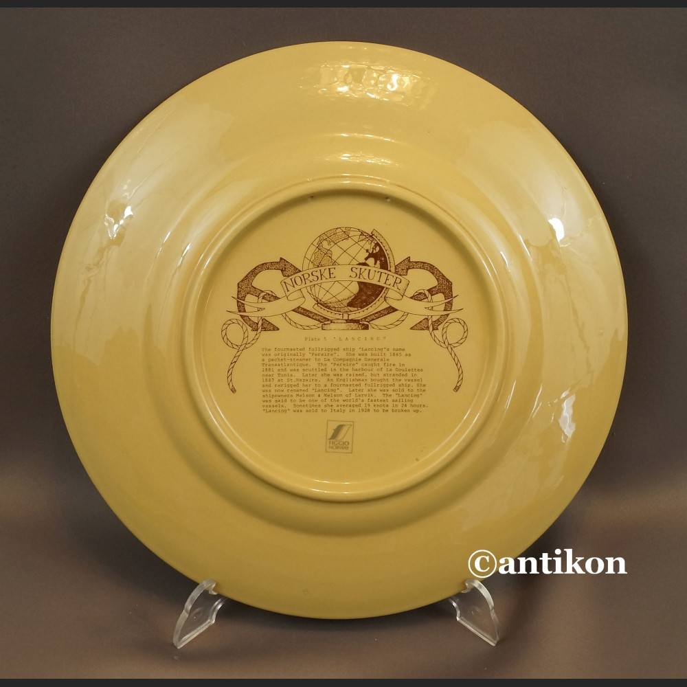 Prezent marynarski talerz z żaglowcem 3