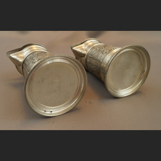 Kufle myśliwskie z cyny z jeleniami 