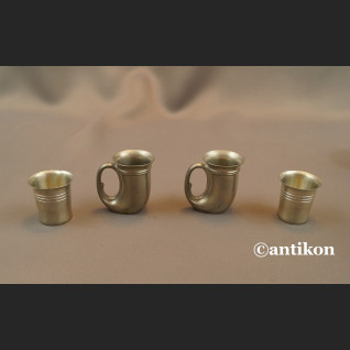 Kieliszki myśliwskie stara cyna