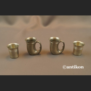 Kieliszki myśliwskie stara cyna