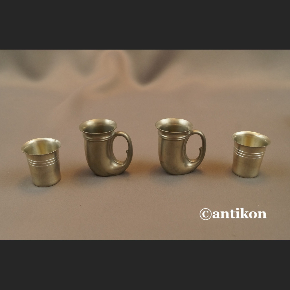 Kieliszki myśliwskie stara cyna