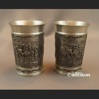 Kubek myśliwski z cyny 2 szt