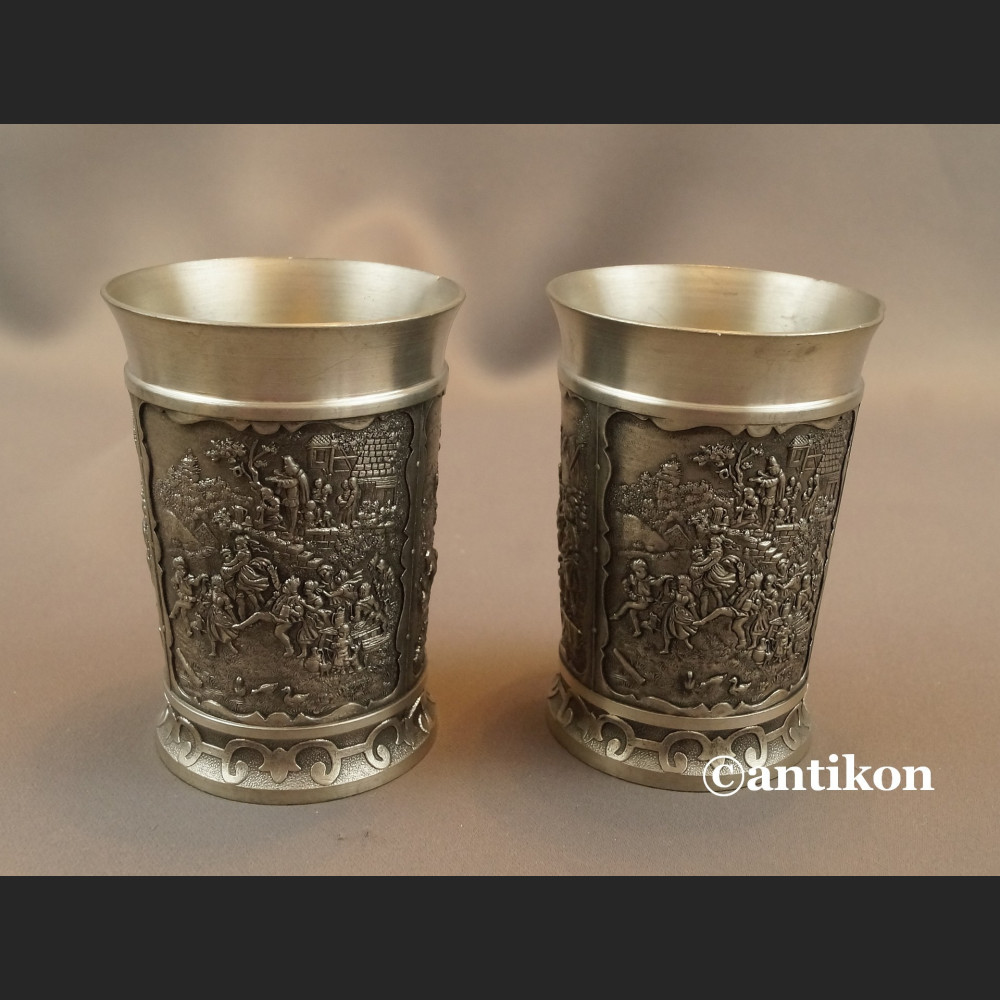 Kubek myśliwski z cyny 2 szt