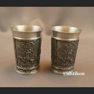 Kubek myśliwski z cyny 2 szt