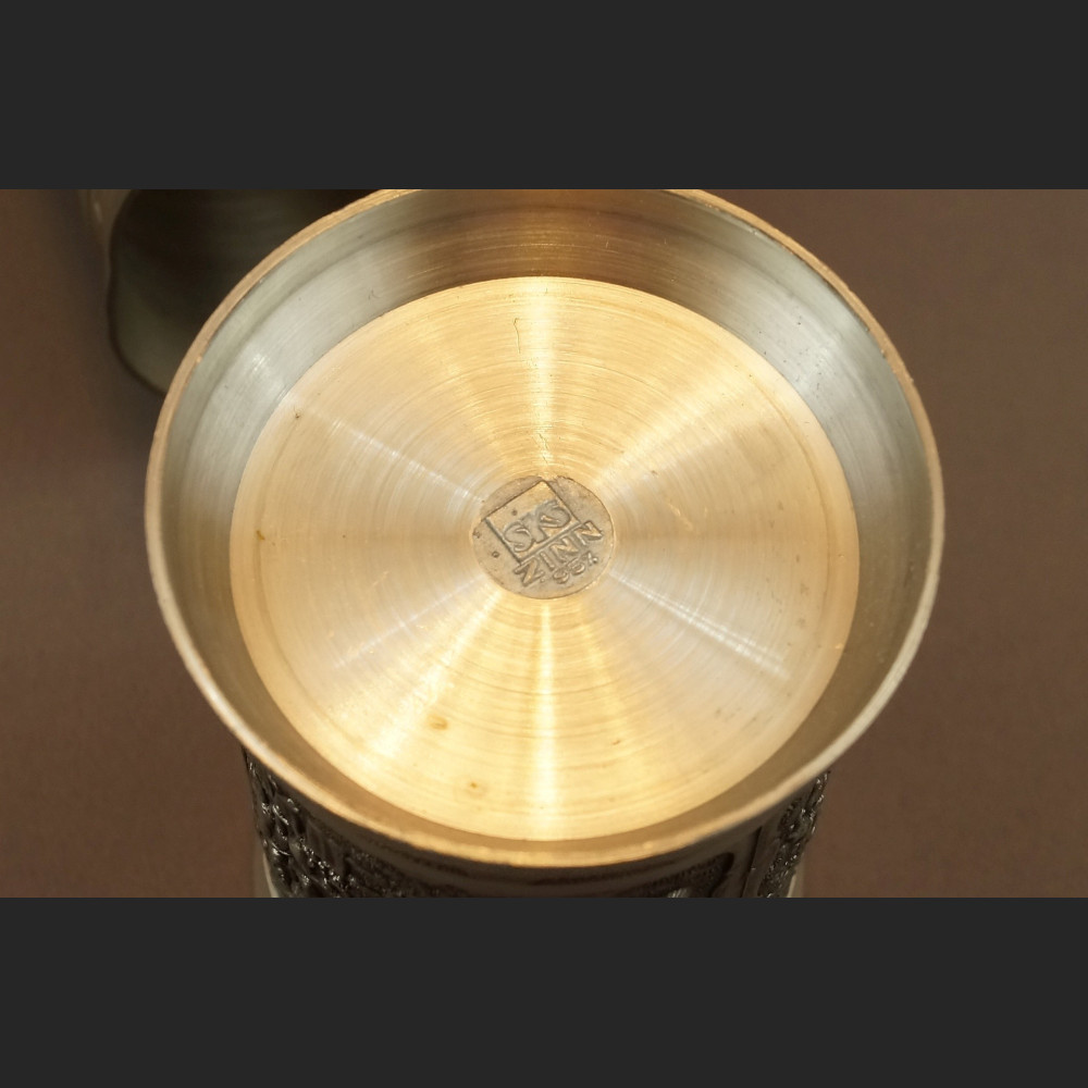 Kubek myśliwski z cyny 2 szt