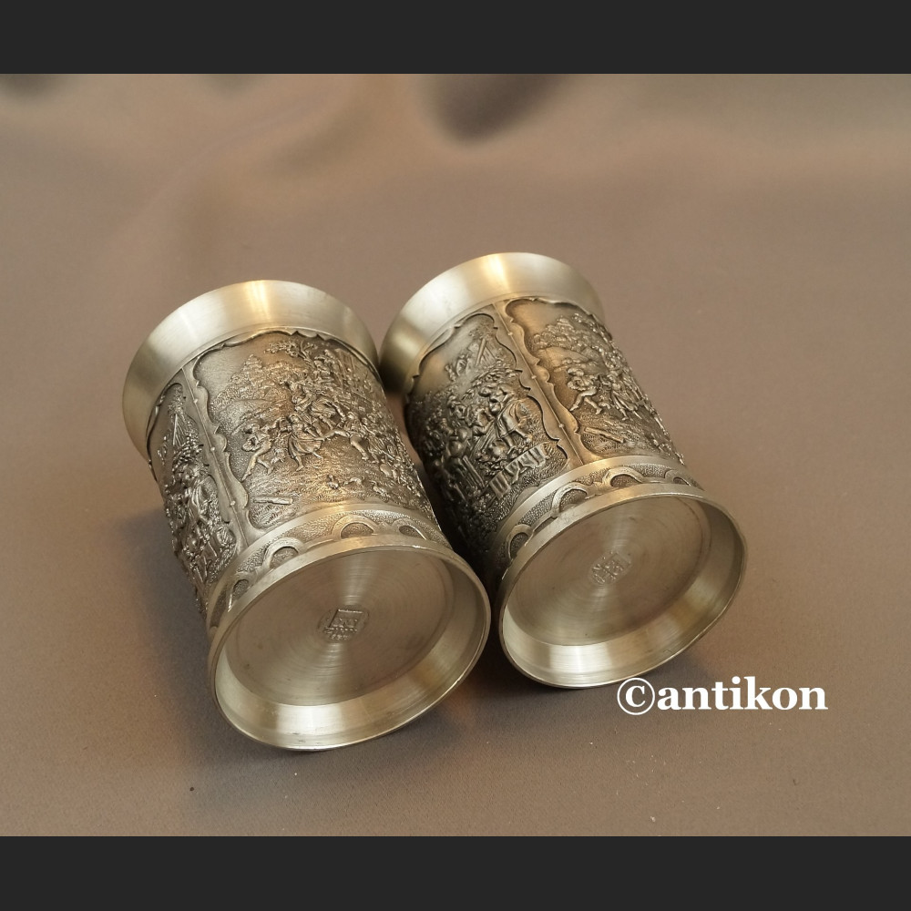 Kubek myśliwski z cyny 2 szt