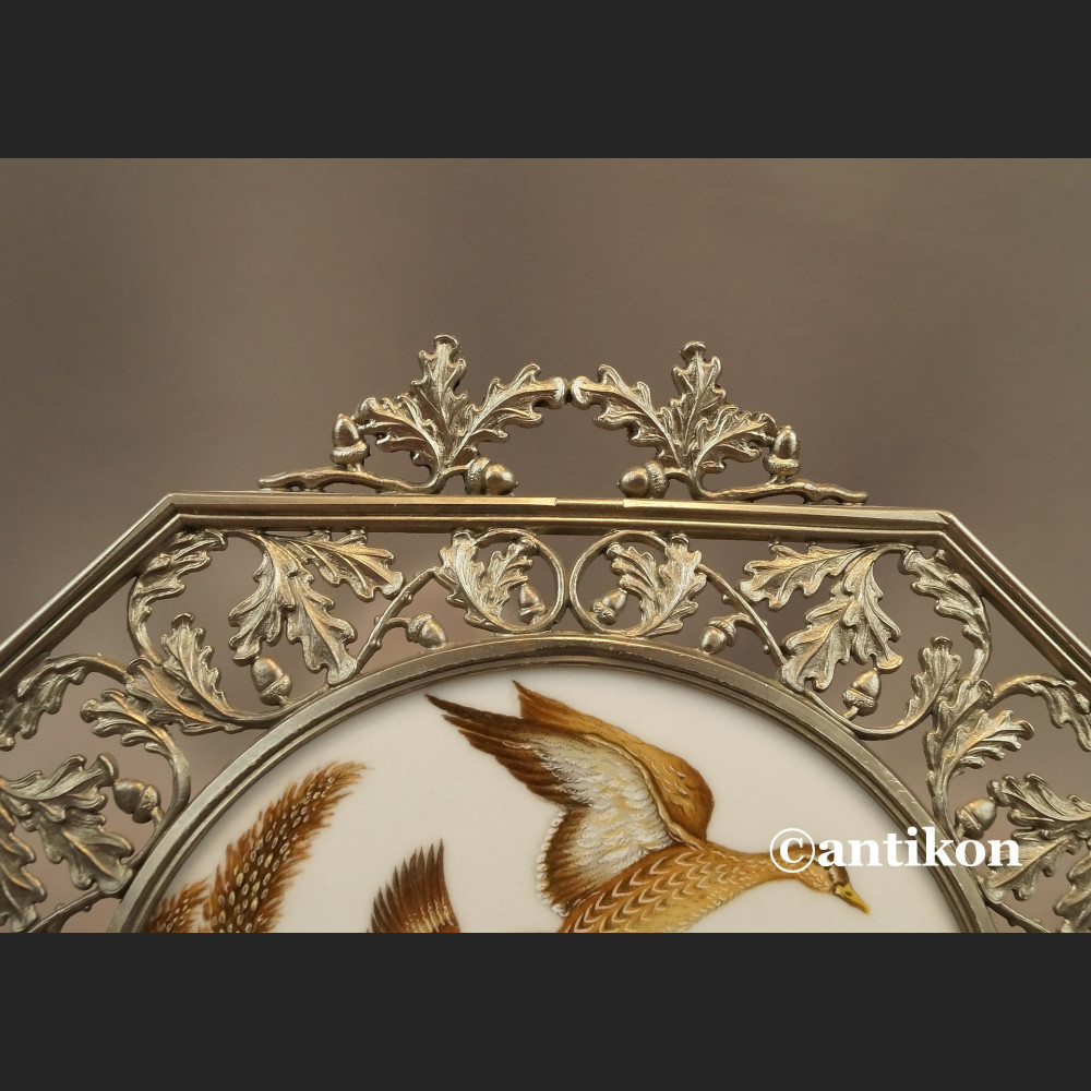 Myśliwskia dekoracja kaczki cyna z ceramiką