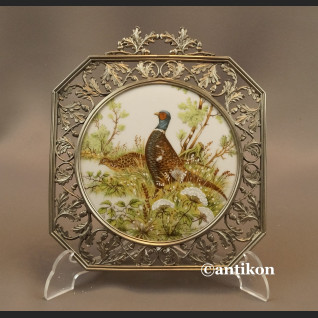 Myśliwskia dekoracja bażanty cyna z ceramiką