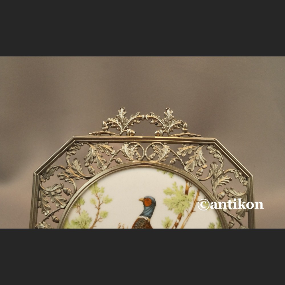 Myśliwskia dekoracja bażanty cyna z ceramiką