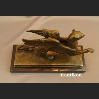 Gryf rzeźba prawdziwy brąz duża figura 