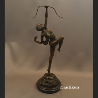 Diana łuczniczka duża rzeźba Art Deco brąz  Diana łuczniczka duża rzeźba Art Deco brąz