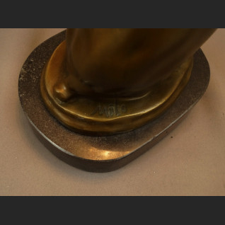 Figurka z brązu pies buldog francuski piękny