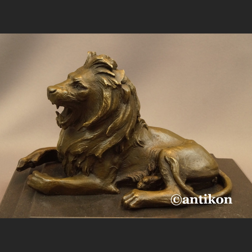 Lew rzeźba z brązu art deco prezent