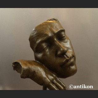 Salvador Dali rzeźba z brązu zaduma maska  Salvador Dali rzeźba z brązu zaduma maska