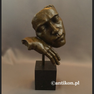 Salvador Dali rzeźba z brązu zaduma maska
