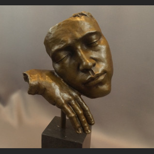 Salvador Dali rzeźba z brązu zaduma maska  Salvador Dali rzeźba z brązu zaduma maska