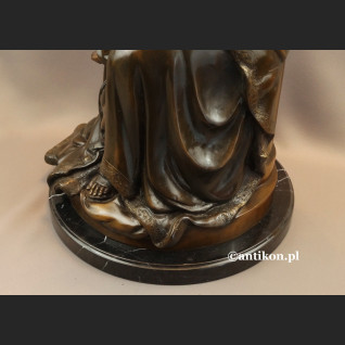 Madonna z dzieciątkiem rzeźba z brązu duża 