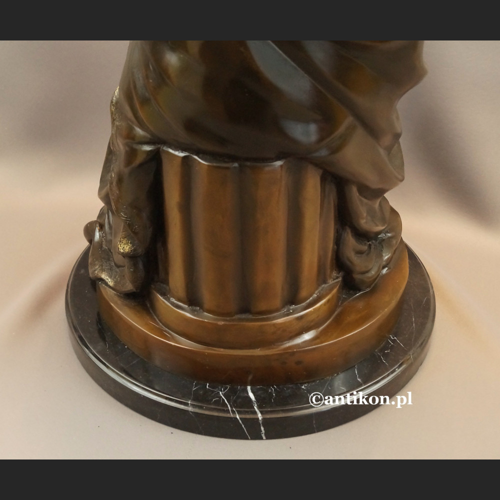 Madonna z dzieciątkiem rzeźba z brązu duża 