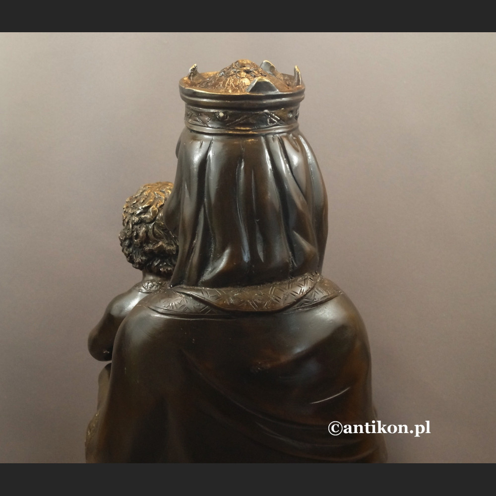 Madonna z dzieciątkiem rzeźba z brązu duża 