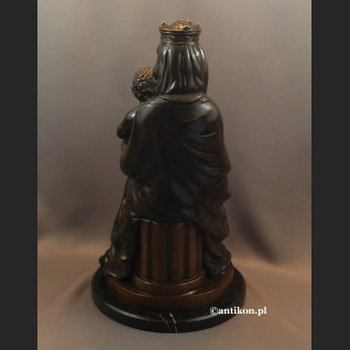 Madonna z dzieciątkiem rzeźba z brązu duża 