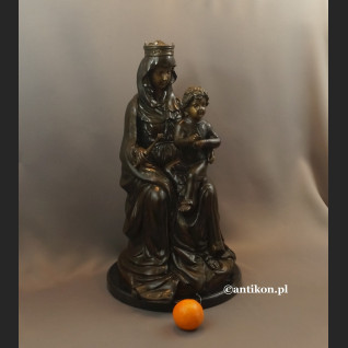 Madonna z dzieciątkiem rzeźba z brązu duża 