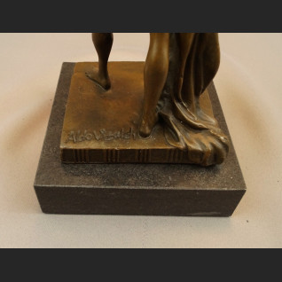 Faraon i Egipcjanka rzeźba z brązu 