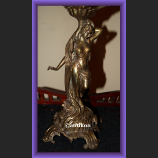 Patera z figurą kobiety ogromna piętrowa 