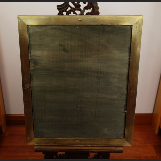 Anioł Stróż z dziećmi na kładce obraz olejny na desce Anioł Stróż z dziećmi na kładce obraz olejny na desce