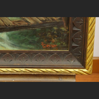 Anioł Stróż z dziećmi na kładce obraz olejny na desce Anioł Stróż z dziećmi na kładce obraz olejny na desce