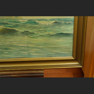 Obraz morze klif i dzike gęsi obraz marynistyczny Obraz morze klif i dzike gęsi obraz marynistyczny