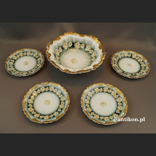Rosenthal Bavaria stara porcelana patera i 4 talerze unikat Rosenthal Bavaria stara porcelana patera i 4 talerze unikat