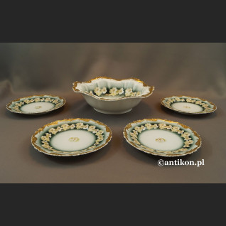 Rosenthal Bavaria stara porcelana patera i 4 talerze unikat Rosenthal Bavaria stara porcelana patera i 4 talerze unikat
