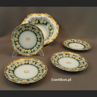 Rosenthal Bavaria stara porcelana patera i 4 talerze unikat