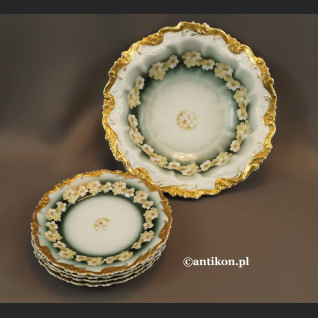 Rosenthal Bavaria stara porcelana patera i 4 talerze unikat Rosenthal Bavaria stara porcelana patera i 4 talerze unikat