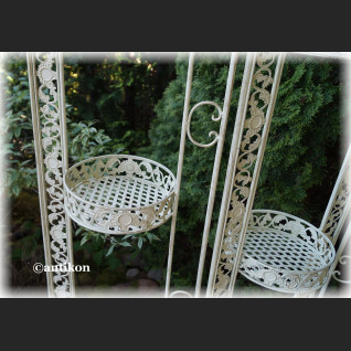 Kwietnik parawan duży prowansalski biały metalowy  Kwietnik parawan duży prowansalski biały metalowy