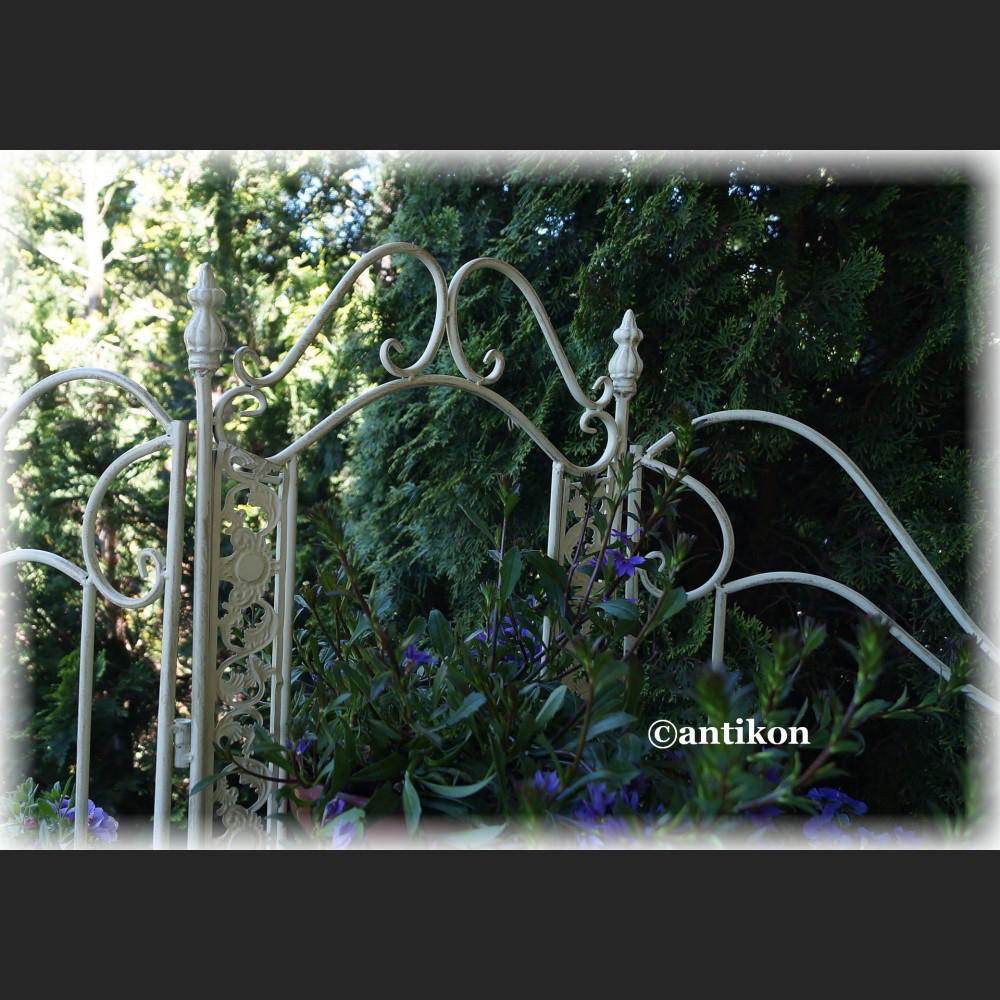 Kwietnik parawan duży prowansalski biały metalowy  Kwietnik parawan duży prowansalski biały metalowy