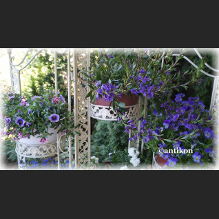 Kwietnik parawan duży prowansalski biały metalowy  Kwietnik parawan duży prowansalski biały metalowy