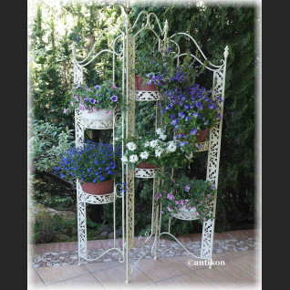 Kwietnik parawan duży prowansalski biały metalowy