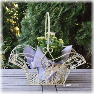 Kosz z kutego żelaza na warzywa kwiaty średni 