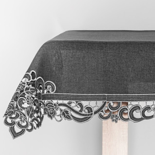 Obrus z haftem richelieu 140 x 220 na duży stół Obrus z haftem richelieu 140 x 220 na duży stół