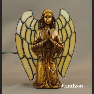 Lampa witrażowa anioł złota Lampa witrażowa anioł złota