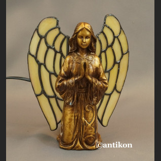 Lampa witrażowa anioł złota Lampa witrażowa anioł złota
