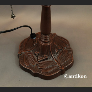 Lampa bankierka zielona witrażowa z ważką Lampa bankierka zielona witrażowa z ważką