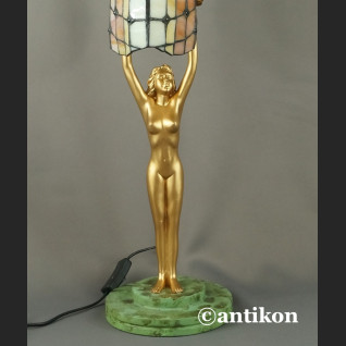 Lampa Nautilus witrażowa secesyjna w stylu Tiffany 