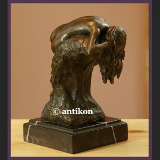 Figurka z brązu piękny akt kobiety rzeźba Art Deco 