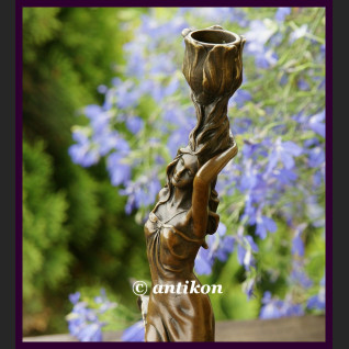 Para świeczników Francja secesja prawdziwy brąz  Para świeczników Francja secesja prawdziwy brąz