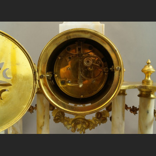 Zegar kominkowy antyki z przystawkami stary marmurowy 