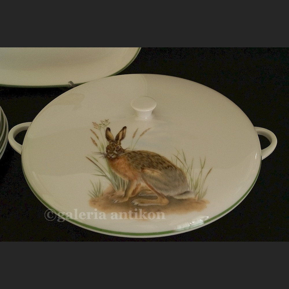 Serwis myśliwski obiadowy Krautheim Selb Bavaria komplet do dziczyzny 