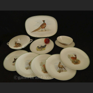 Serwis myśliwski obiadowy Krautheim Selb Bavaria komplet do dziczyzny 